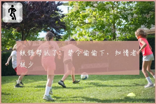 铁锤帮认了：禁令偷偷下，知情者极少